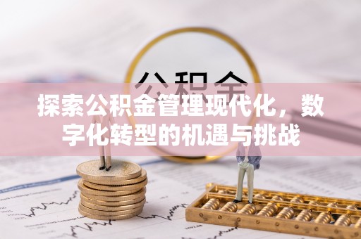 霞浦探索公积金管理现代化，数字化转型的机遇与挑战