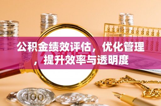 霞浦公积金绩效评估，优化管理，提升效率与透明度