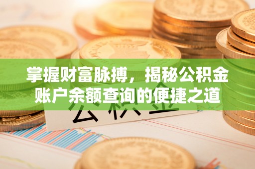 霞浦掌握财富脉搏，揭秘公积金账户余额查询的便捷之道