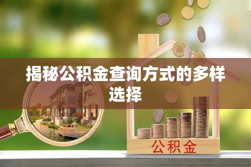 霞浦揭秘公积金查询方式的多样选择